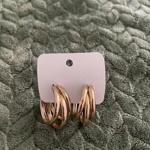 Gold multi-hoop earrings (new)